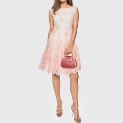 Pre Owned Cartier Red Leather Mini Guirlande De Cartier Top Handle Bag