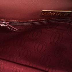 Pre Owned Cartier Burgundy Leather Must 21 de Cartier Flap Clutch