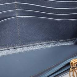 Pre Owned Cartier Grey Leather Marcello de Cartier Flap Wallet