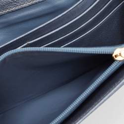 Pre Owned Cartier Grey Leather Marcello de Cartier Flap Wallet