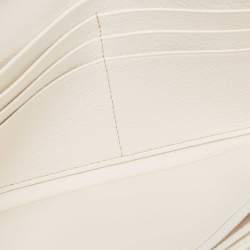 Pre Owned Cartier Cream Leather Marcello de Cartier Flap Wallet