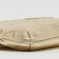 Pre Owned  Cartier Gold Leather Marcello de Cartier Wristlet Clutch