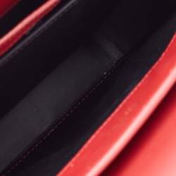 Pre Owned Cartier Red Leather Mini Guirlande De Cartier Top Handle Bag