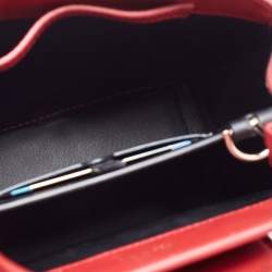 Pre Owned Cartier Red Leather Mini Guirlande De Cartier Top Handle Bag