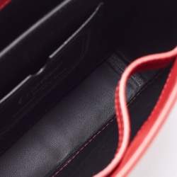 Pre Owned Cartier Red Leather Mini Guirlande De Cartier Top Handle Bag