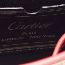 Pre Owned Cartier Red Leather Mini Guirlande De Cartier Top Handle Bag