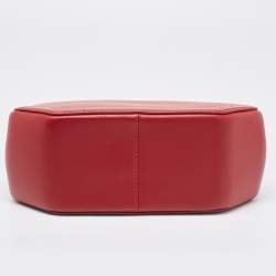 Pre Owned Cartier Red Leather Mini Guirlande De Cartier Top Handle Bag