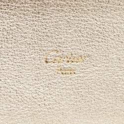 Pre Owned Cartier Gold Leather Love Continental Wallet