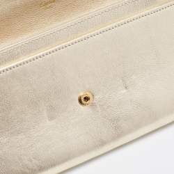Pre Owned Cartier Gold Leather Love Continental Wallet