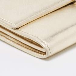 Pre Owned Cartier Gold Leather Love Continental Wallet