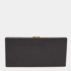 Cartier Black Patent Leather Frame Clutch