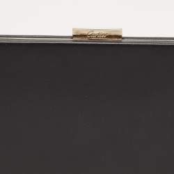 Cartier Black Patent Leather Frame Clutch