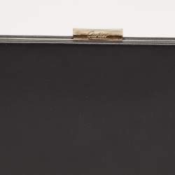 Pre Owned Cartier Black Patent Leather Frame Clutch