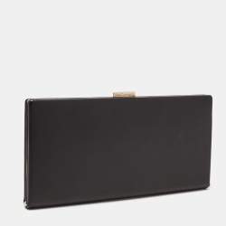 Pre Owned Cartier Black Patent Leather Frame Clutch