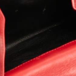 Pre Owned Cartier Red Leather Panthere Flap Coin Pouch