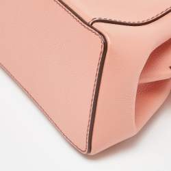 Pre Owned Cartier Peach Leather Mini C de Cartier Satchel