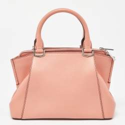 Pre Owned Cartier Peach Leather Mini C de Cartier Satchel