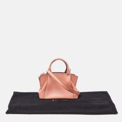 Pre Owned Cartier Peach Leather Mini C de Cartier Satchel