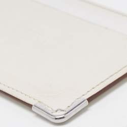 Pre Owned Cartier White Leather  Must de Cartier Card Holder