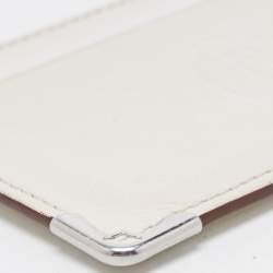 Pre Owned Cartier White Leather  Must de Cartier Card Holder