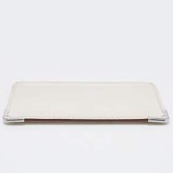 Pre Owned Cartier White Leather  Must de Cartier Card Holder