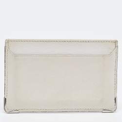 Pre Owned Cartier White Leather  Must de Cartier Card Holder