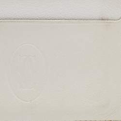 Pre Owned Cartier White Leather  Must de Cartier Card Holder