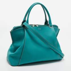 Pre Owned Cartier Green Leather Small C De Cartier Bag