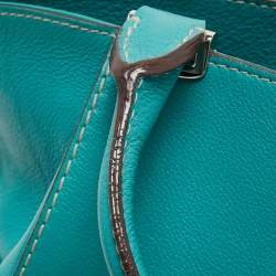 Pre Owned Cartier Green Leather Small C De Cartier Bag