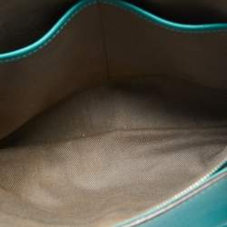 Pre Owned Cartier Green Leather Small C De Cartier Bag