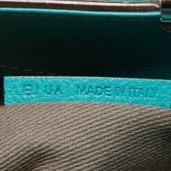 Pre Owned Cartier Green Leather Small C De Cartier Bag