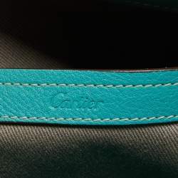 Pre Owned Cartier Green Leather Small C De Cartier Bag