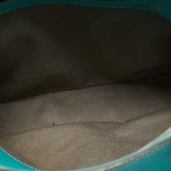 Pre Owned Cartier Green Leather Small C De Cartier Bag