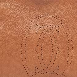 Pre Owned Cartier Brown Leather Small Marcello De Cartier Tote