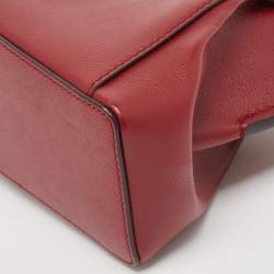 Pre Owned Cartier Dark Red Leather Mini C de Cartier Satchel