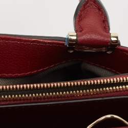 Pre Owned Cartier Dark Red Leather Mini C de Cartier Satchel