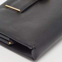 Pre Owned Cartier Black Leather Panthere De Cartier Chain Clutch