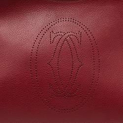 Cartier Red Leather Medium Marcello de Cartier Bag