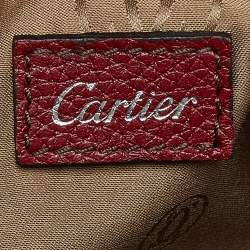Cartier Red Leather Medium Marcello de Cartier Bag