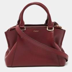 Cartier Red Leather Mini C de Cartier Satchel