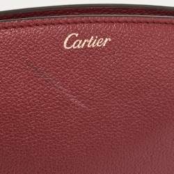 Cartier Red Leather C De Cartier Clutch