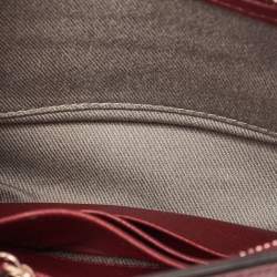 Cartier Red Leather C De Cartier Clutch