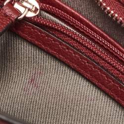 Cartier Red Leather C De Cartier Clutch