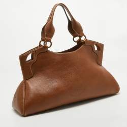 Pre Owned Cartier Brown Leather Medium Marcello de Cartier Bag