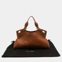 Pre Owned Cartier Brown Leather Medium Marcello de Cartier Bag