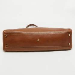 Pre Owned Cartier Brown Leather Medium Marcello de Cartier Bag