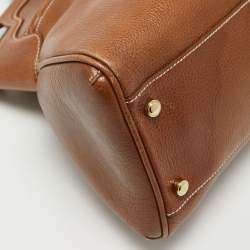 Pre Owned Cartier Brown Leather Medium Marcello de Cartier Bag