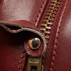 Pre Owned Cartier Burgundy Leather Must de Cartier Crossbody Bag