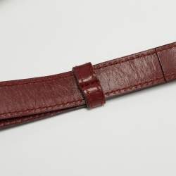 Pre Owned Cartier Burgundy Leather Must de Cartier Crossbody Bag