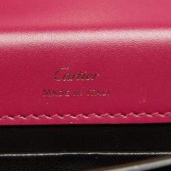 Pre Owned Cartier Fuchsia Leather Nano C De Cartier Shoulder Bag